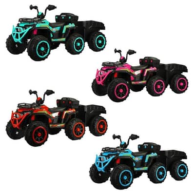 Battery-Powered ATV for Kids with Trailer 12V - دراجة كهربائية للأطفال