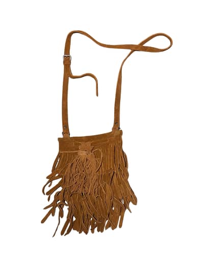 Zara Suede Fringe Crossbody Bag