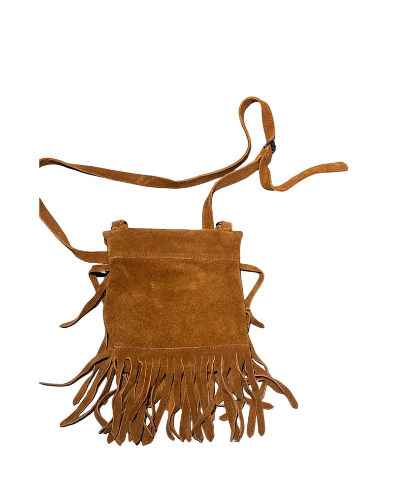 Zara Suede Fringe Crossbody Bag 2