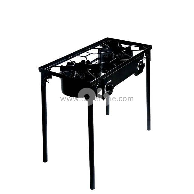 Outdoor Propane Stove — Dual Burner, Cast Iron 7