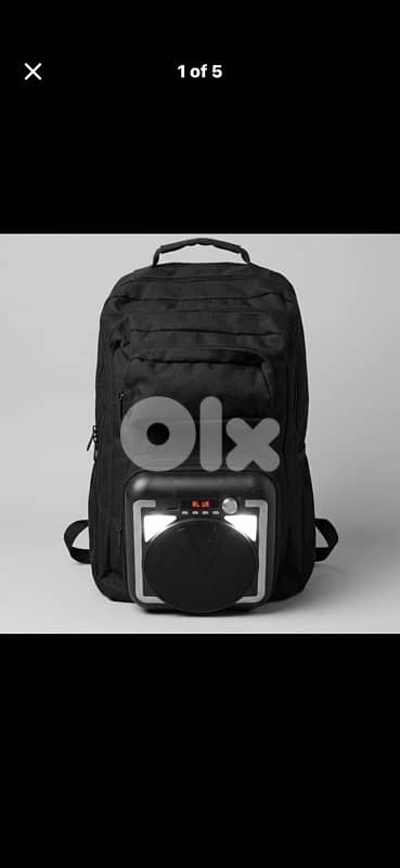 Tactical Bluetooth Speaker Backpack with LED Lights Multi-pocket Bag