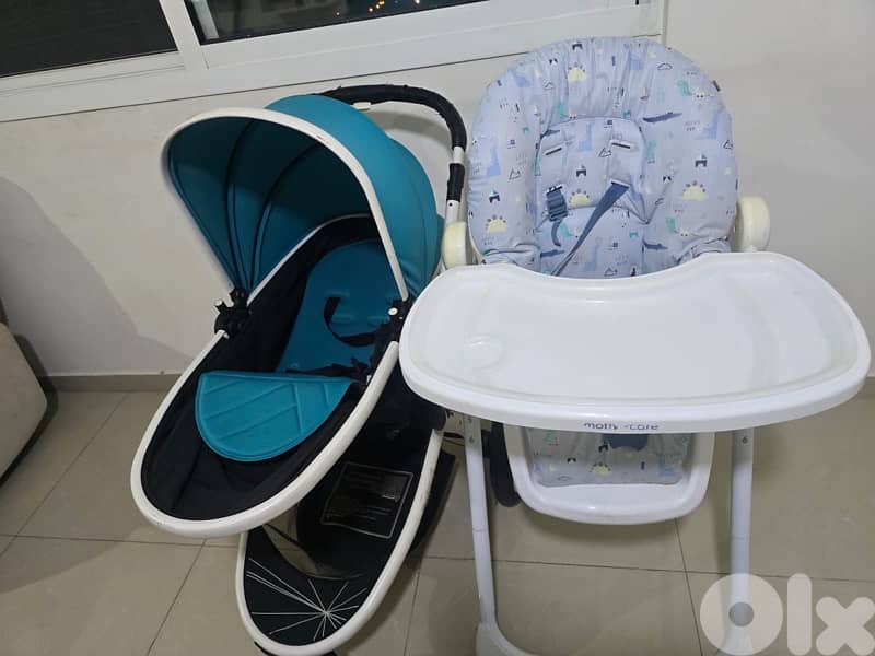 Giggles Fountain stroller. Mothercare Sleepysaurus Baby High -Chair 1