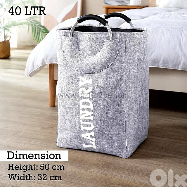 Freestanding Laundry Bag with Padded Aluminum Handles 7