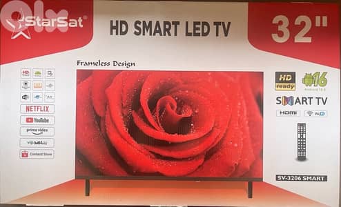 starsat SMART tv 32inch بعدو مختوم مش مفتوح