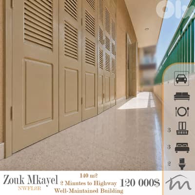 Zouk Mkayel | Prime 140m² Rental Investment | 3 Balconies | 3 Bedrooms