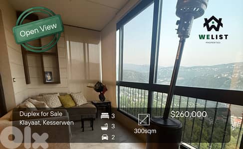 Duplex Apartment for sale in Klayaat دوبلاكس للبيع في منطقة التقليعات