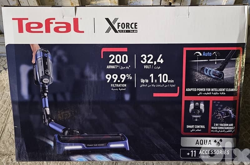 TEFAL X-FORCE FLEX 14.60 AQUA WITH 2-IN-1 MOP & VACUUM 200 AW 9