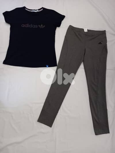 adidas shirt and legging size large