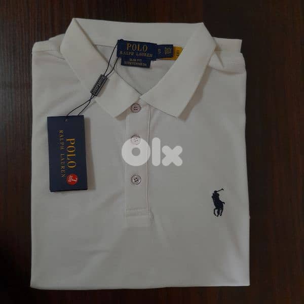 RALPH LAUREN POLO, WHITE L 1