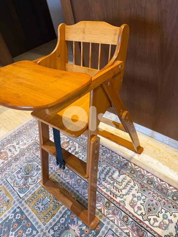 Brand New Luxury Wooden High Chair (Bamboo) - Never Used 1