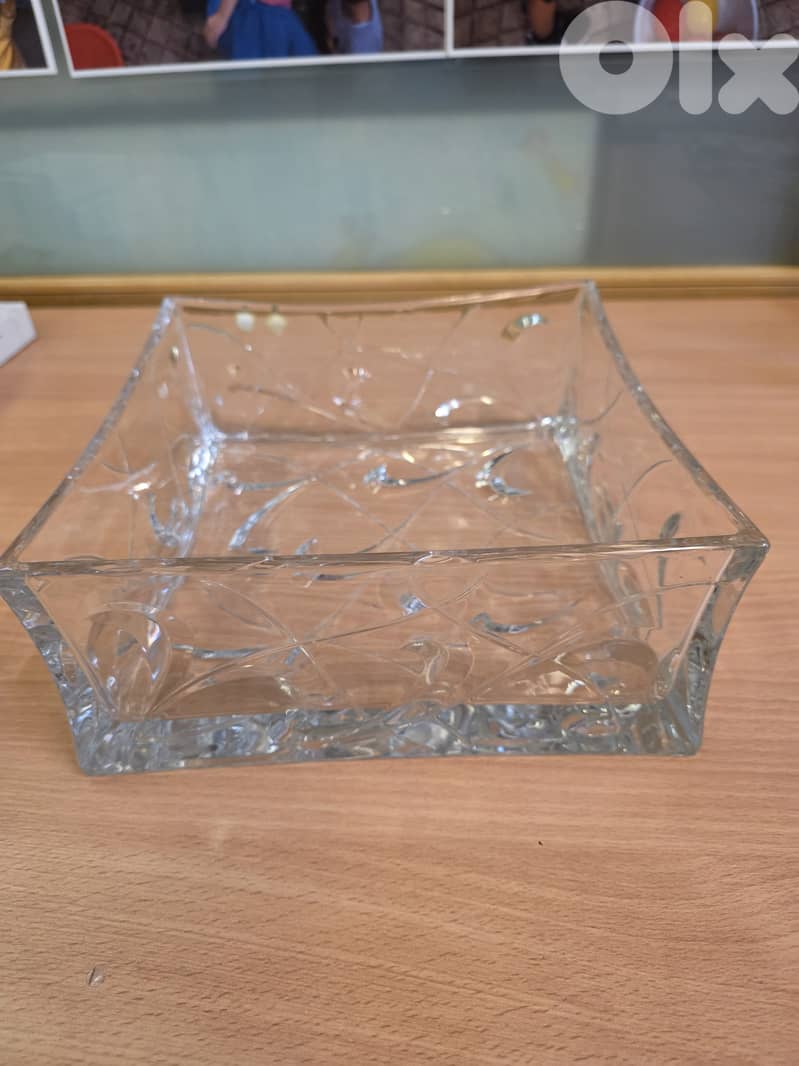 Crysal heavy square bowl 2