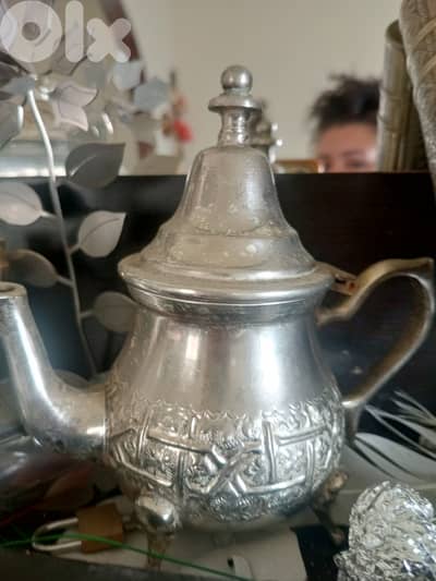 Vintage Moroccan teapot silver plated
