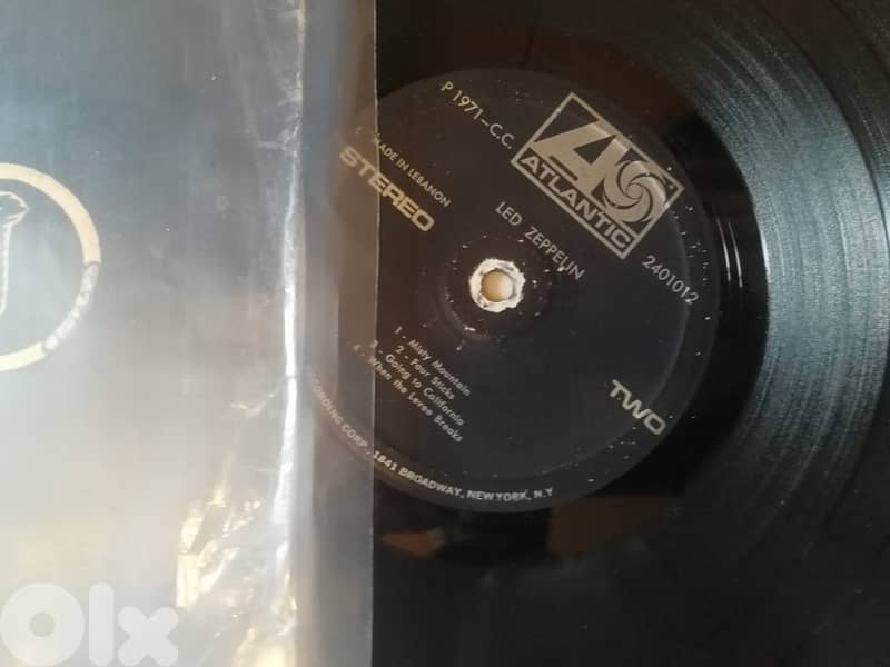 Led Zeppelin's untitled vinyl album made in Lebanon 1
