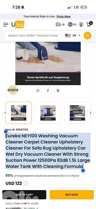 Washing Vacuum Cleaner Carpet Cleaner 7