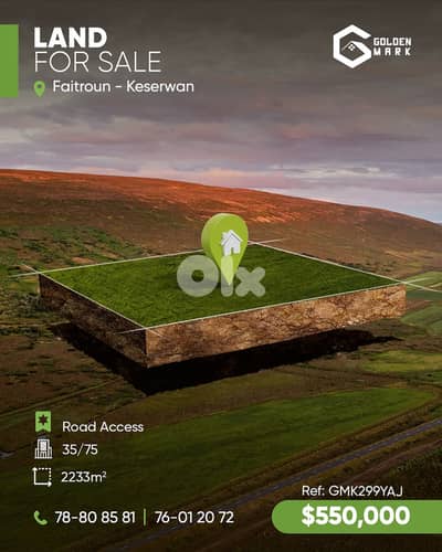 GMK299YAJ - Land For Sale In Faitroun  - أرض للبيع في فيترون