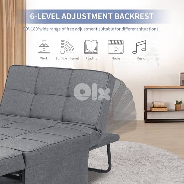 Sleeper Chair Bed, 4 in 1 Convertible Chair Bed Sofa Bed 9