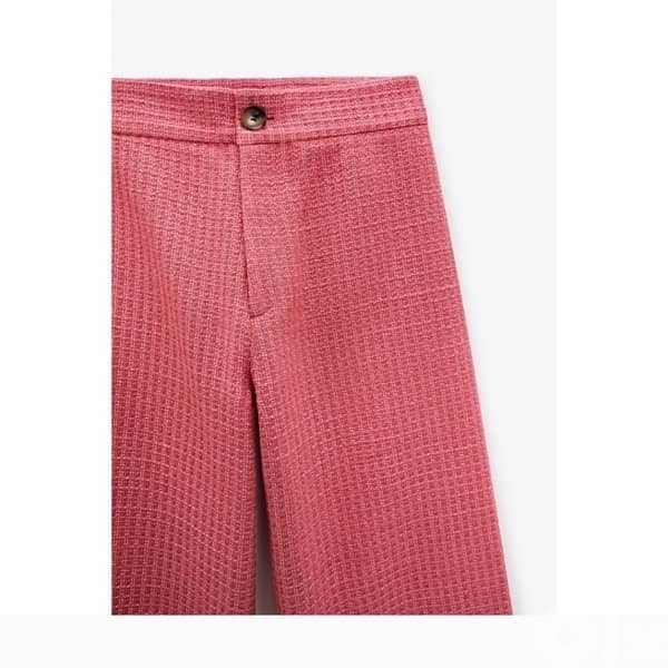 Z A R A tweeted cropped wide leg- size M- new in tag 4