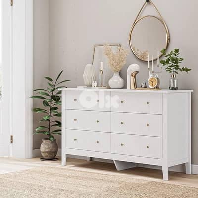dresser with 6 drawers