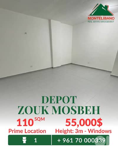 Prime Location 110 sqm Depot For Sale in Zouk Mosbeh ذوق مصبح