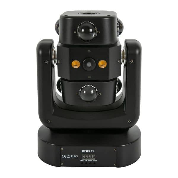 Rotating Laser Beam Moving Head 8 LED RGBW Stage Light DMX Disco Party 5