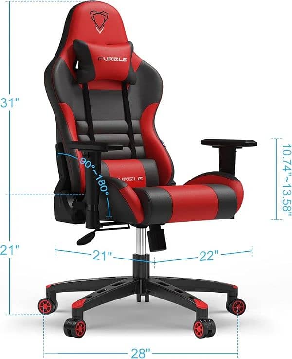 FURGLE CARRY SERIES RACING STYLE GAMING CHAIR Up to 149KG 2