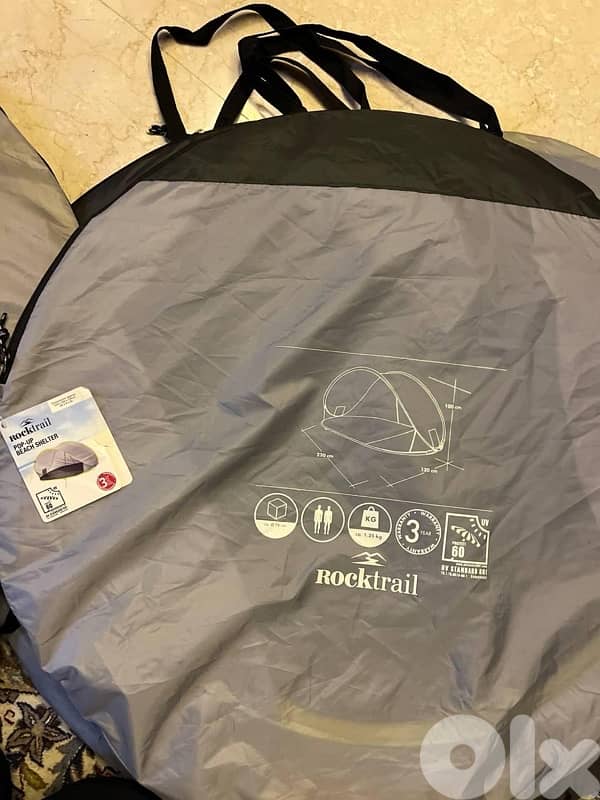 ROCKTRAIL ORIGINAL beach sun camping shelter tent- new in tag 1