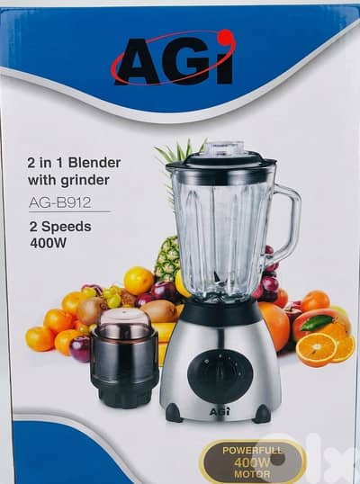 AGi 2 in 1 Blender with grinder. . . شركة AGi خلاط 2 في 1 مع مطحنة