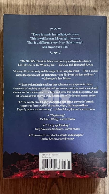 The girl who drank the moon -By kelly barnhill 1
