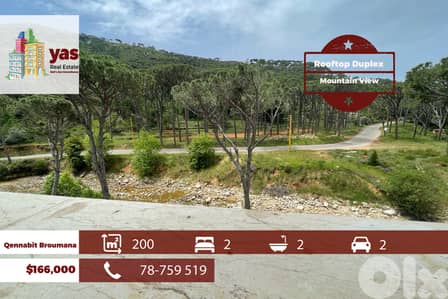 Qennabet Broumana 200m2 | Rooftop Duplex | Mountian View | TCH