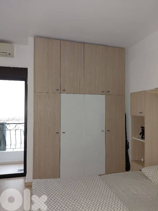 2 single bed with bridge wardrobe with desk 2