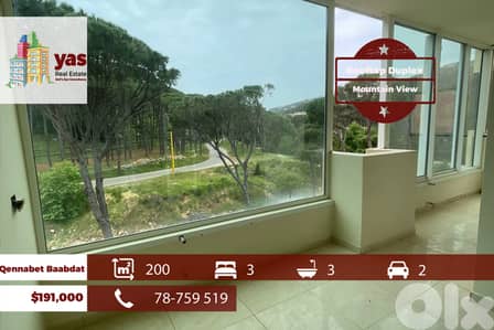 Baabdat 200m2 | Rooftop Duplex | High End | Mountain View | TCH