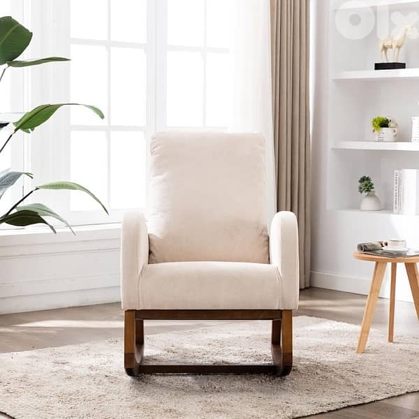 Mid-Century Modern Style Soft Rocking Chair 2