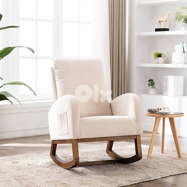 Mid-Century Modern Style Soft Rocking Chair 7