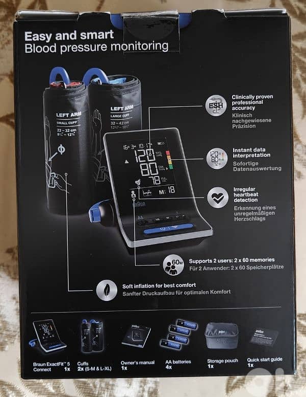 Braun ExactFit 5 Connect blood pressure bpm 1