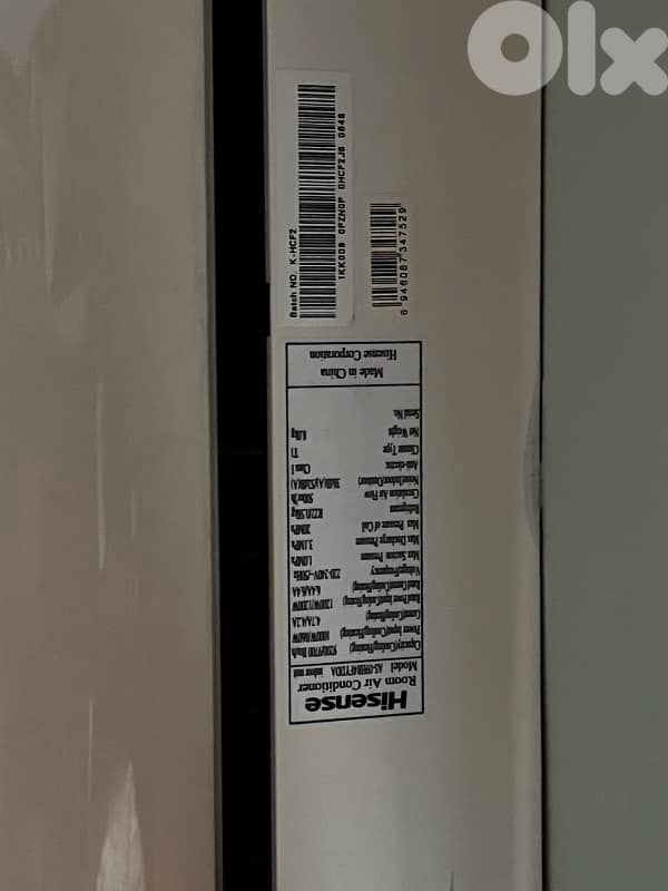 AC Hisens 9000 BTU 1