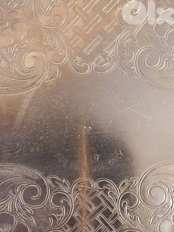 large antique usa dish with glass inset and lid 4