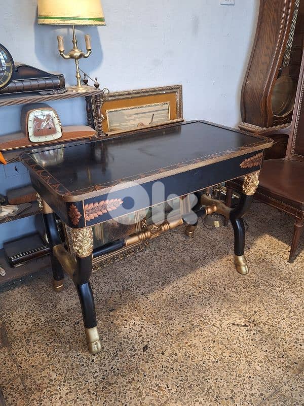 antique wooden european table/desk 4