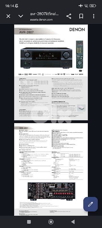 Denon AVR 2807 silver Amplifier Av receiver 4