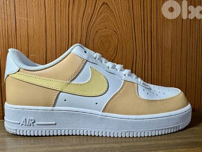 Nike Air Force 1 Low '07 Custom - Beige/Tan & Yellow - Size 43