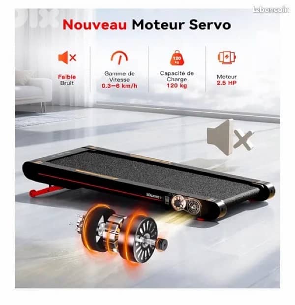 Adjustable Walking/Running Treadmill 0.3-6 km/h 4