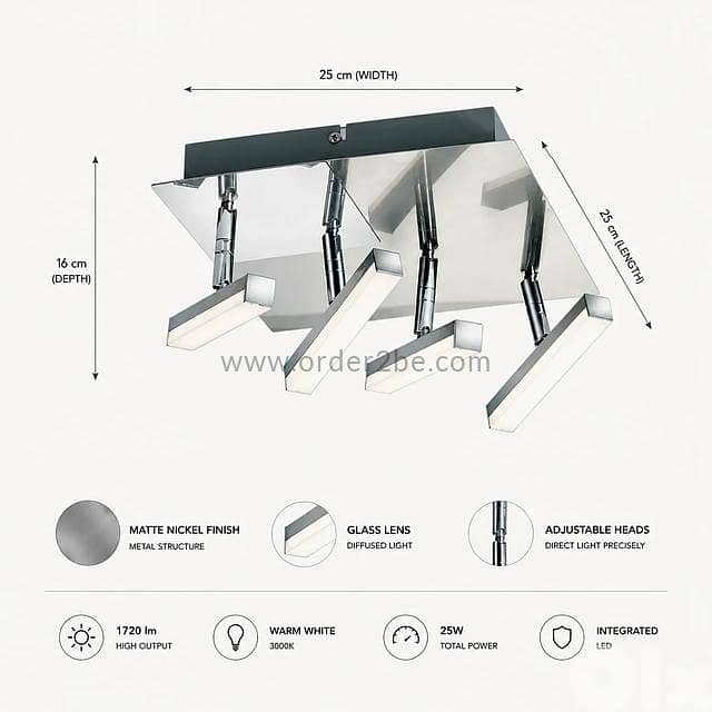 Trio Opium LED Ceiling Light – 4 Adjustable Heads 3