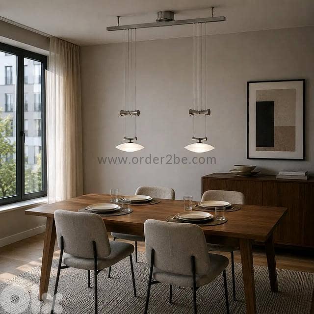 EGLO Zeles Adjustable Pendant Light – Satin Nickel 1