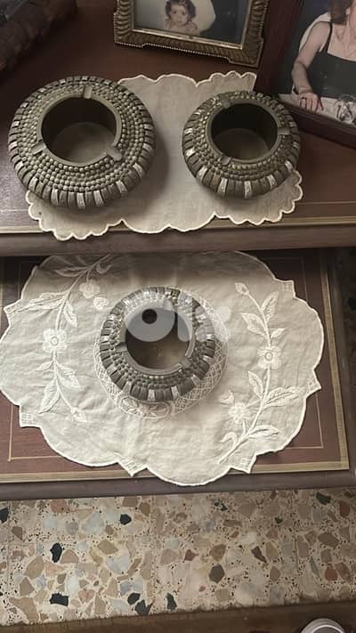 vintage Larholm ceramic norwegian ashtrays