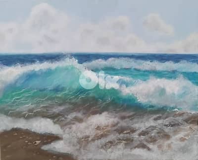 acrylic painting sea view