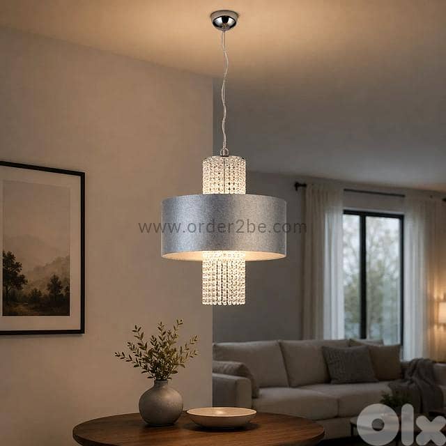 Reality KING Crystal Drum Pendant Light 1