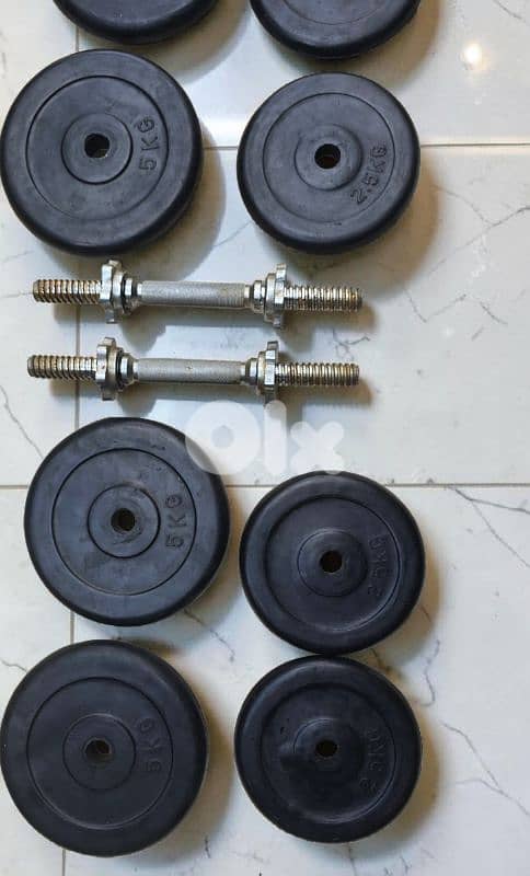 30KG Rubber Coated With 2 Bars 1