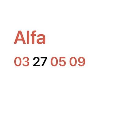 Alfa 03 270 509