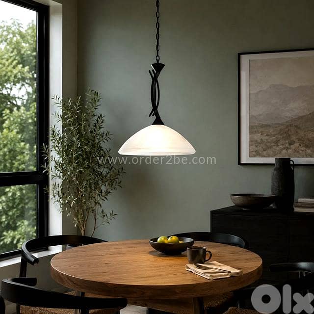EGLO Vinovo Alabaster Glass Pendant Light 1