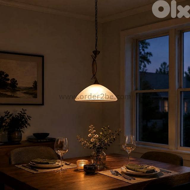 EGLO Vinovo Alabaster Glass Pendant Light 3
