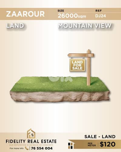 Land for sale in Zaarour DJ24 أرض  للبيع في زعرور